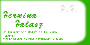 hermina halasz business card